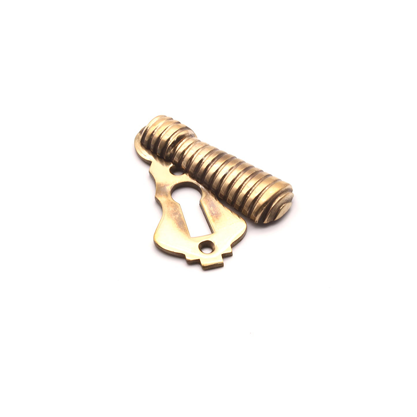 Beehive Escutcheon Aged Brass