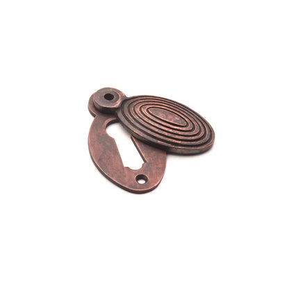 Oval Beehive Escutcheon Aged Bronze