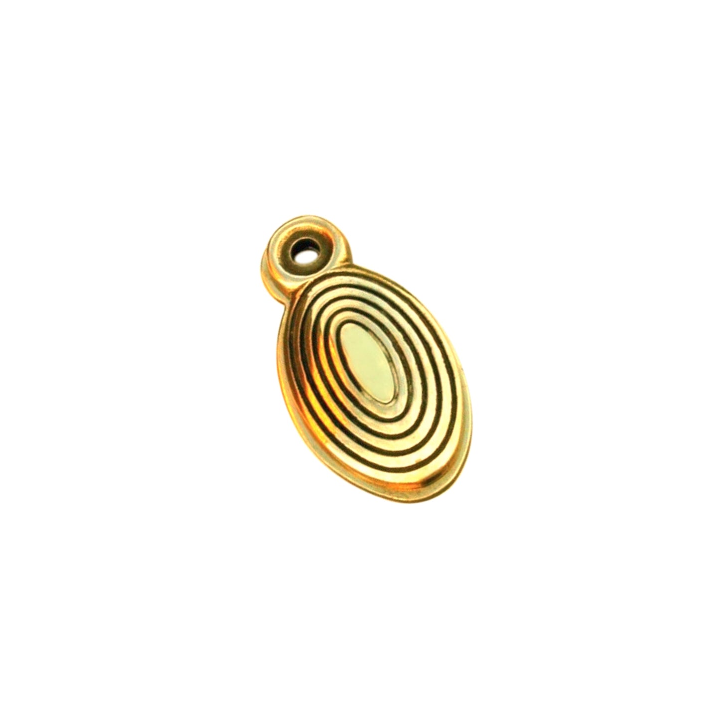 Oval Beehive Escutcheon Aged Brass