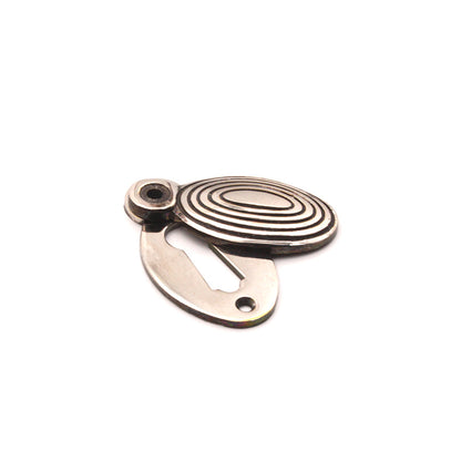 Oval Beehive Escutcheon Aged Nickel