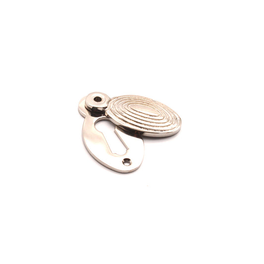 Oval Beehive Escutcheon Polished Nickel