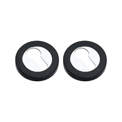 Euro Profile Escutcheon Black/Chrome