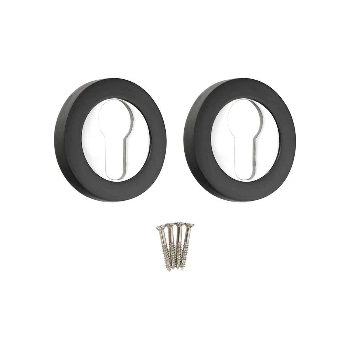 Euro Profile Escutcheon Black/Chrome