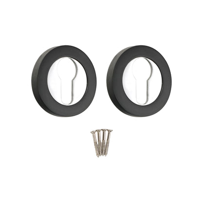 Euro Profile Escutcheon Black/Chrome