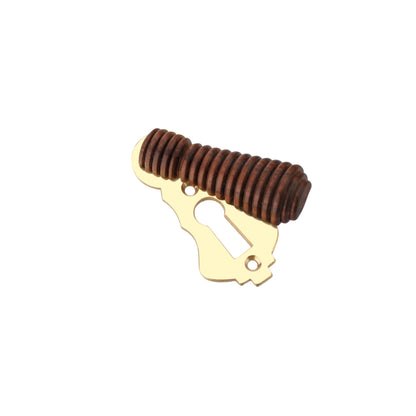 Rosewood Beehive Escutcheon Polished Brass