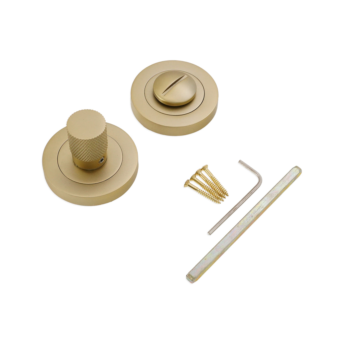 Connaught Knurled Turn & Release Satin Brass
