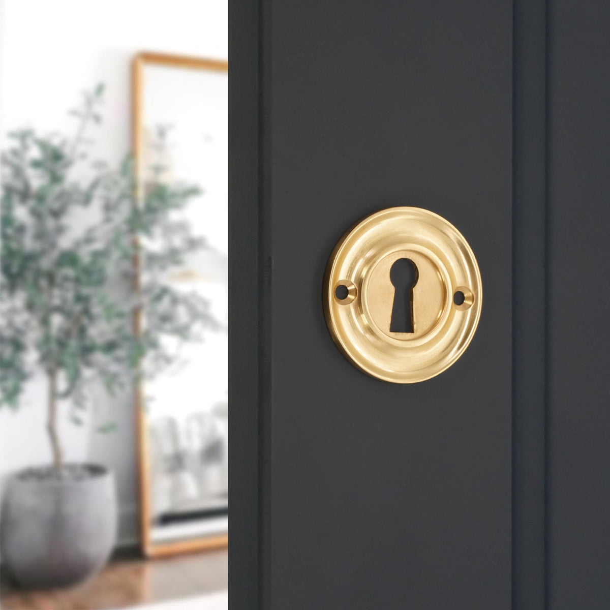 Slimline Standard Escutcheon Polished Brass