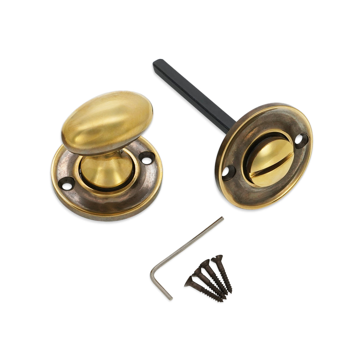 Slimline Turn & Release Aged Brass