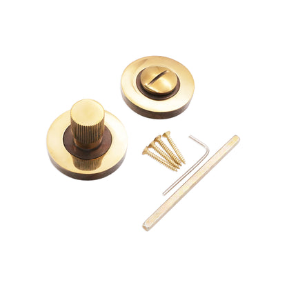 Linear Knurlmond Thumb Turn & Release Aged Brass