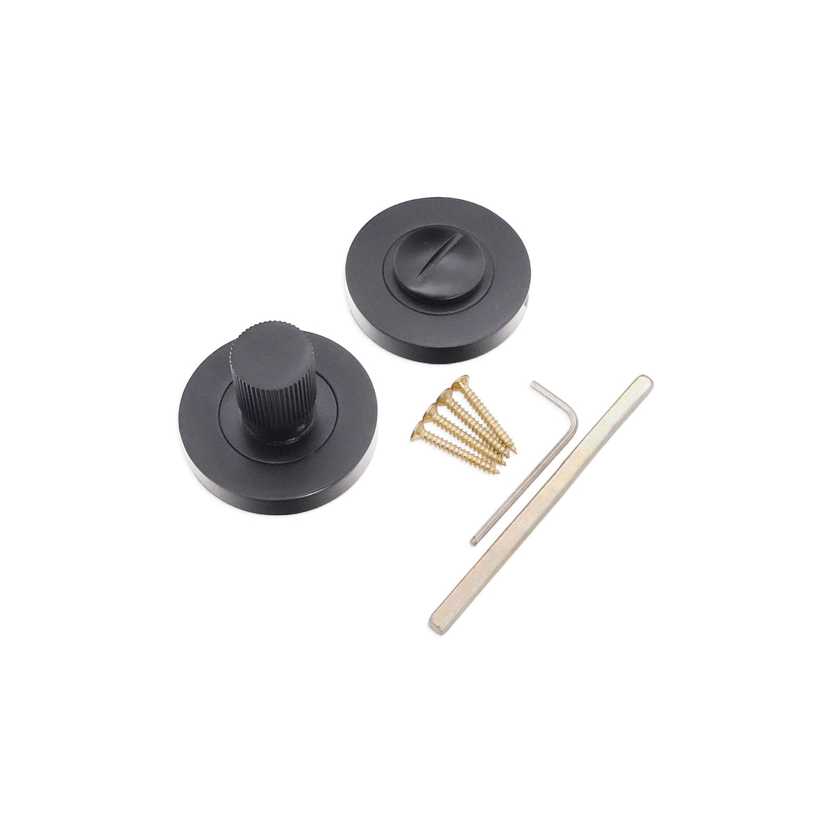 Linear Knurlmond Thumb Turn & Release Matt Black