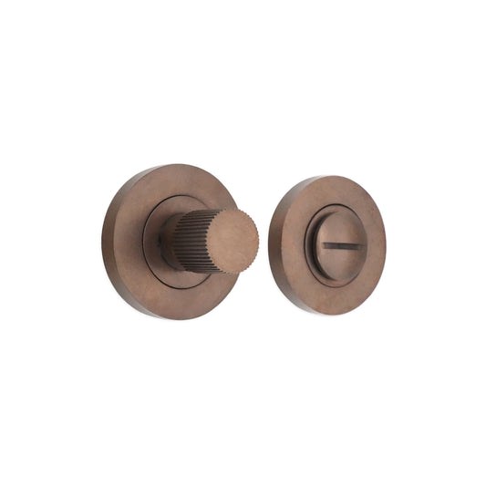 Linear Knurlmond Thumb Turn & Release Matt Antique