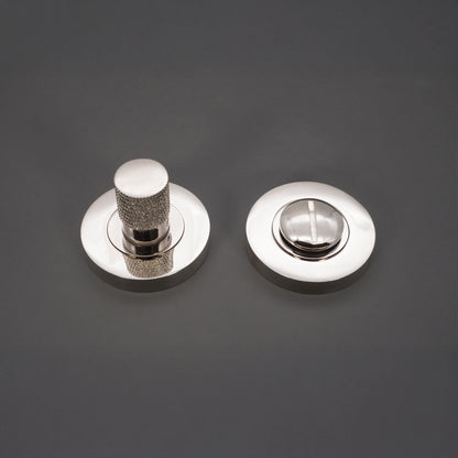 Jewel Knurlmond Thumb Turn & Release Polished Nickel