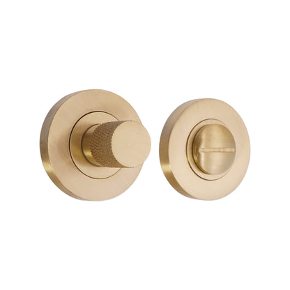 Jewel Knurlmond Thumb Turn & Release Satin Brass