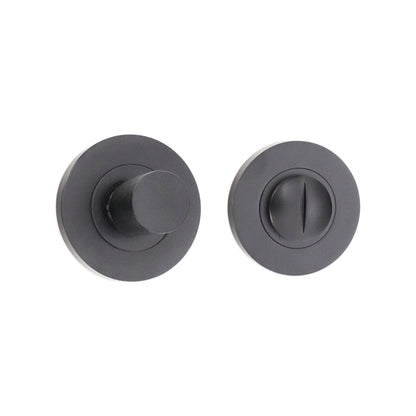 Hammered Knurlmond Thumb Turn & Release Matt Black