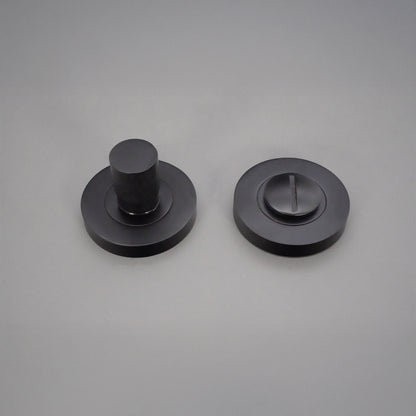 Hammered Knurlmond Thumb Turn & Release Matt Black