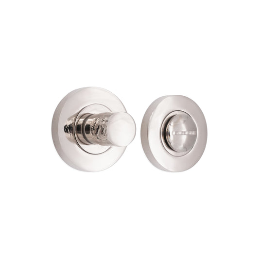 Hammered Knurlmond Thumb Turn & Release Polished Nickel