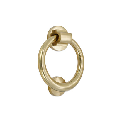 Ring Door Knocker 110mm Polished Brass