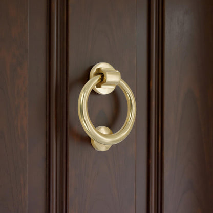 Ring Door Knocker 110mm Polished Brass