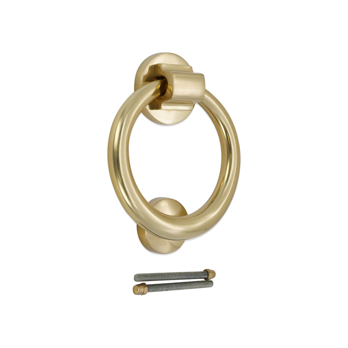 Ring Door Knocker 110mm Polished Brass