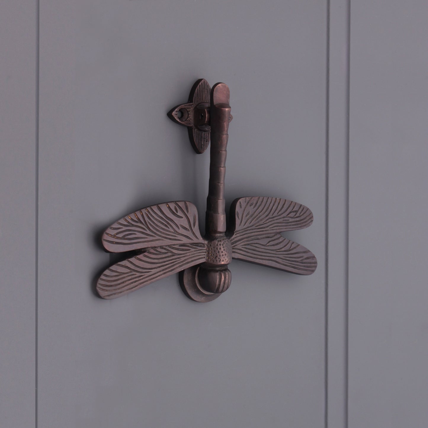 Dragonfly Door Knocker Aged Bronze