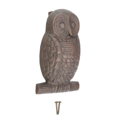 Owl Door Knocker Aged Bronze
