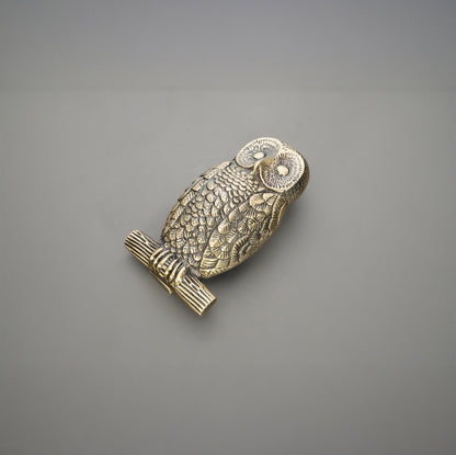 Owl Door Knocker Antique Brass