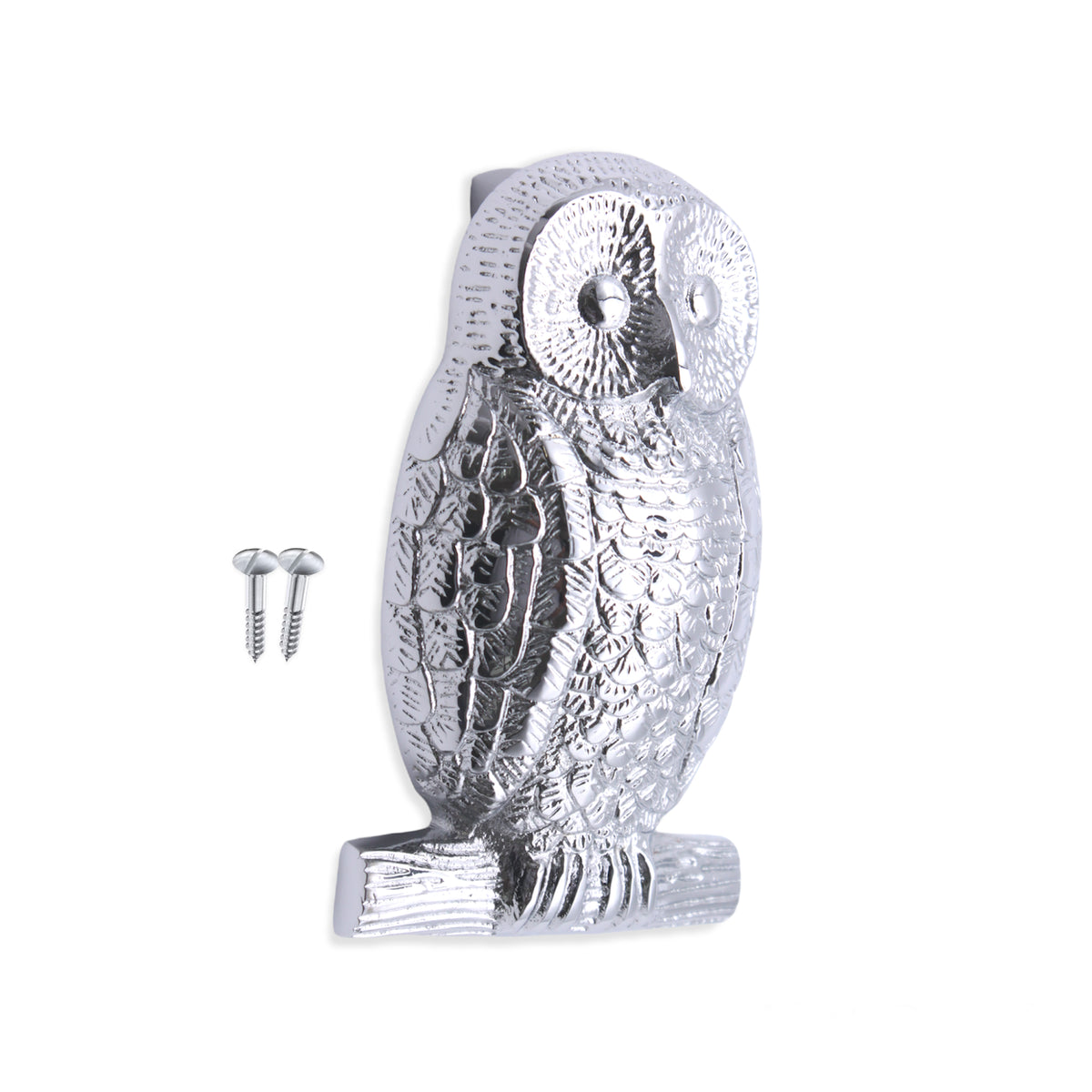 Owl Door Knocker Polished Chrome