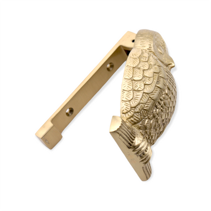 Owl Door Knocker Satin Brass
