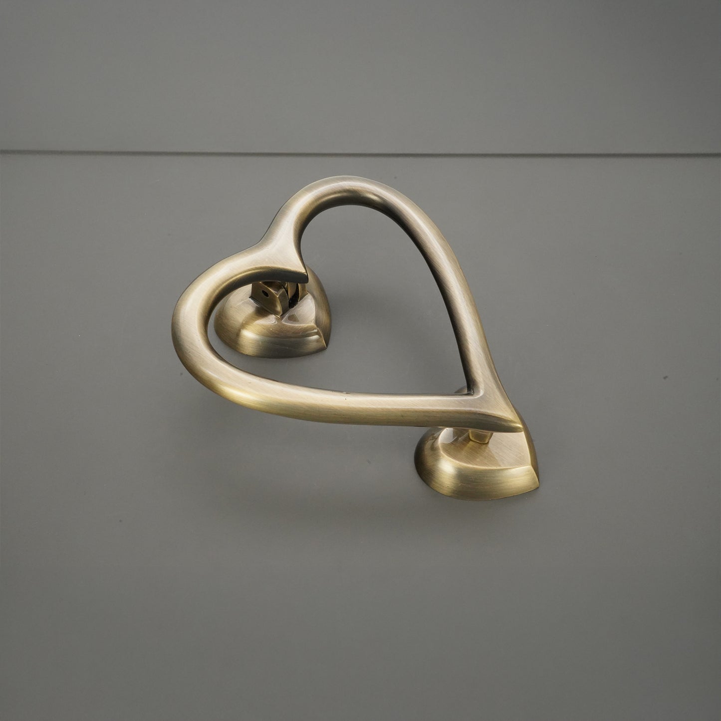 Heart Door Knocker Antique Brass