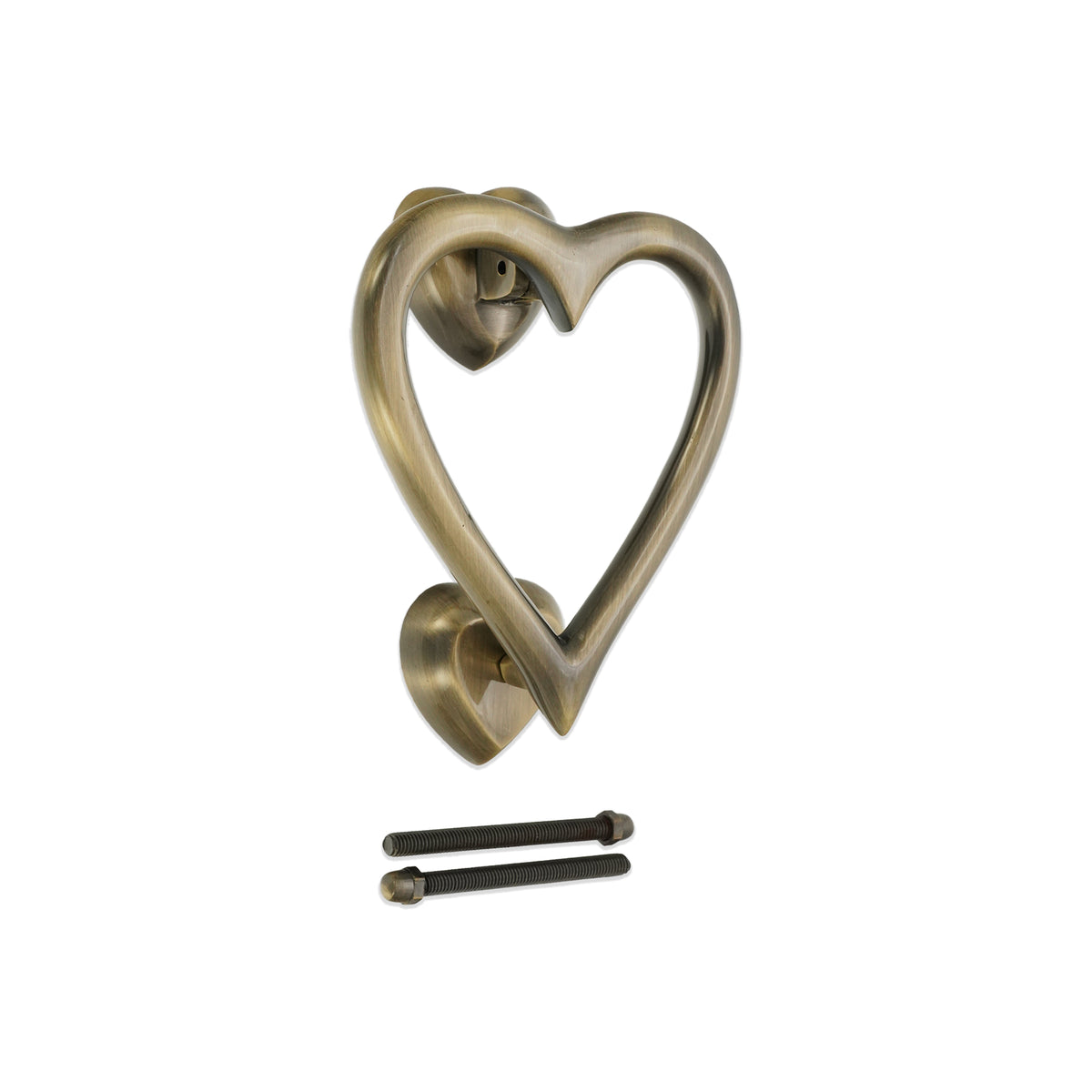 Heart Door Knocker Antique Brass