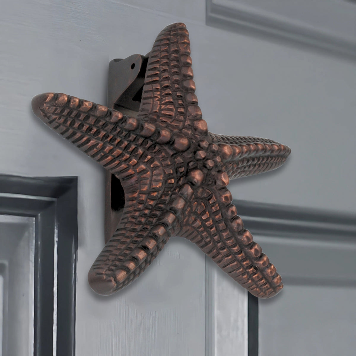 Starfish Door Knocker Aged Bronze