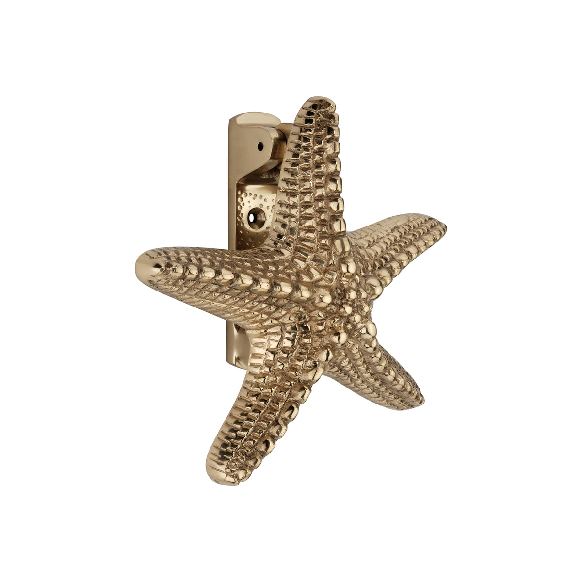 Starfish Door Knocker Polished Brass