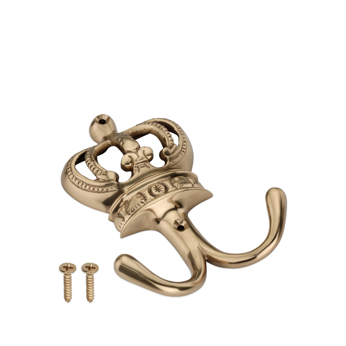 Crown Hook Polished Brass