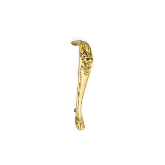 Lion Pull Handle 250mm Polished Brass