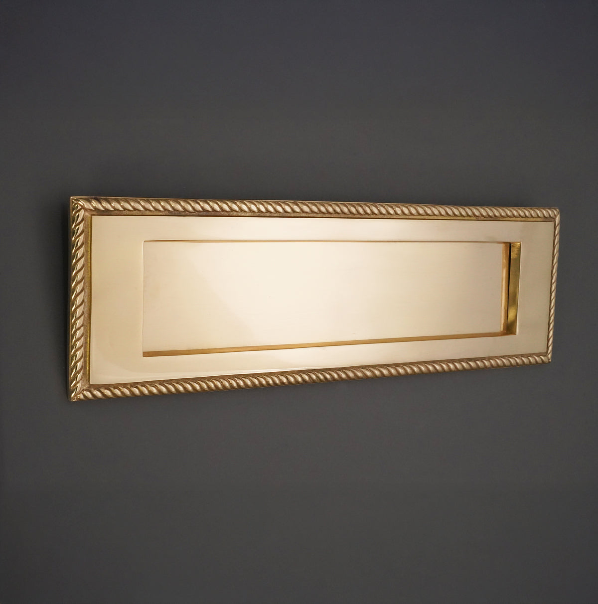 Georgian Letter Plate 250mm Polished Brass