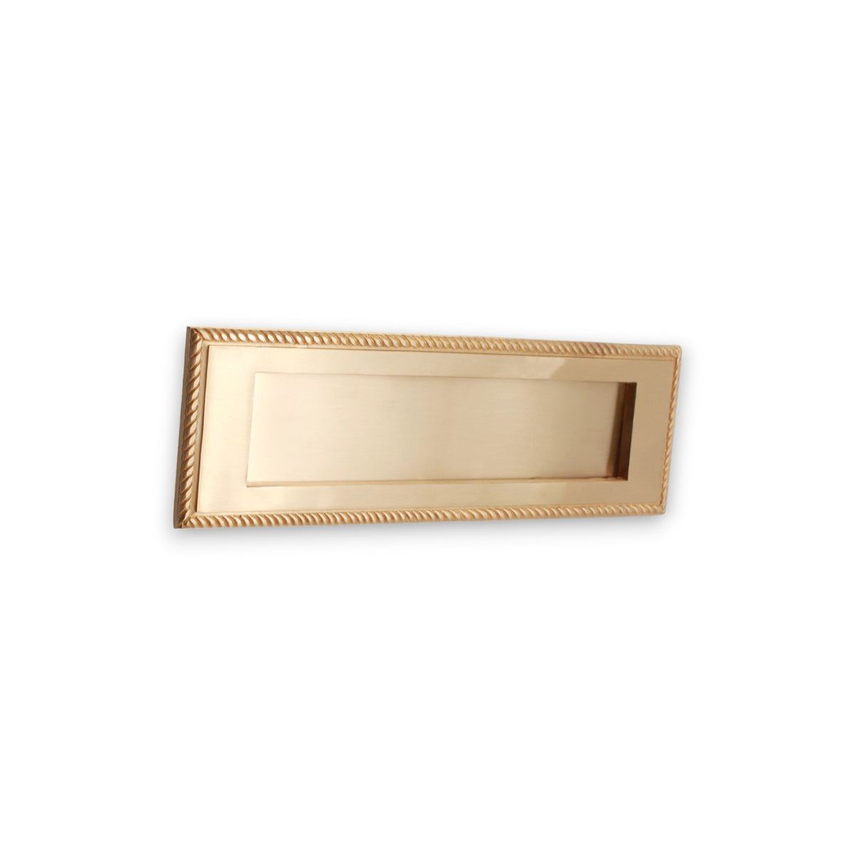 Georgian Letter Plate 250mm Satin Brass