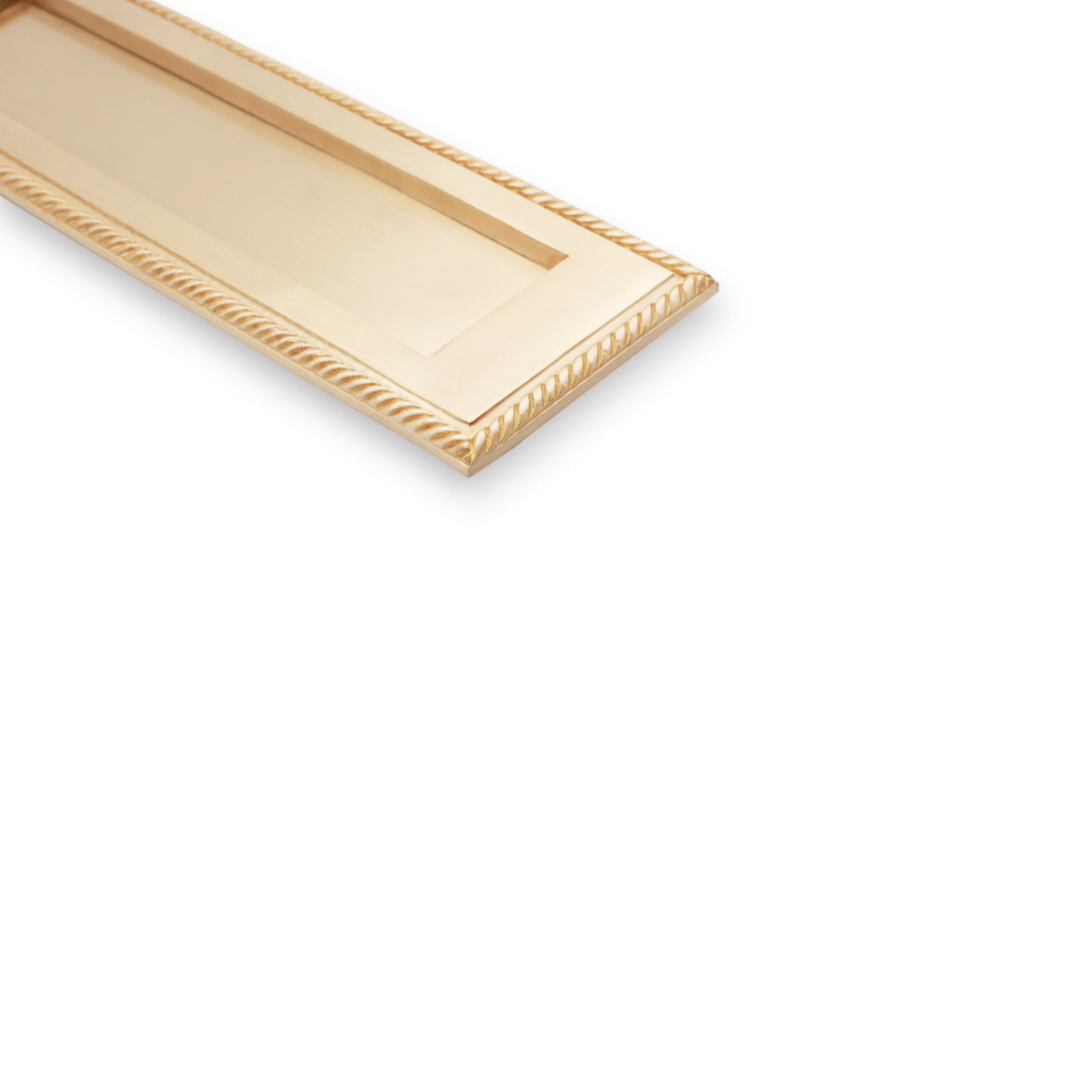 Georgian Letter Plate 250mm Satin Brass