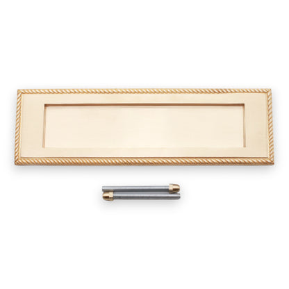 Georgian Letter Plate 250mm Satin Brass