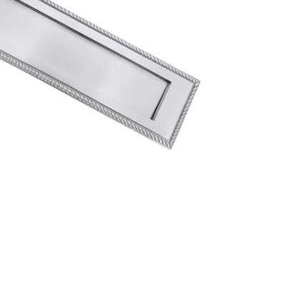 Georgian Letter Plate 250mm Satin Chrome