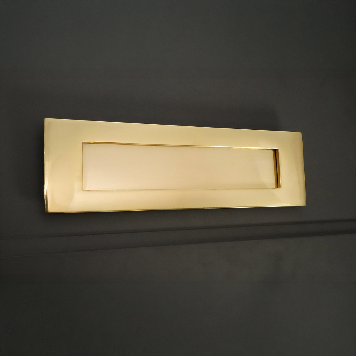 Victorian Letter Plate 250mm Polished Brass
