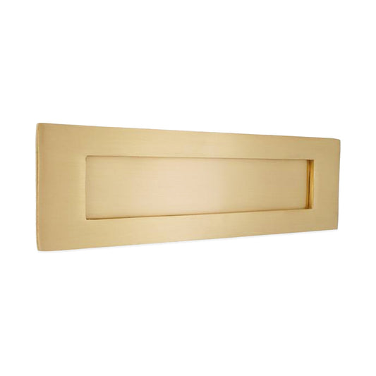 Victorian Letter Plate 250mm Satin Brass