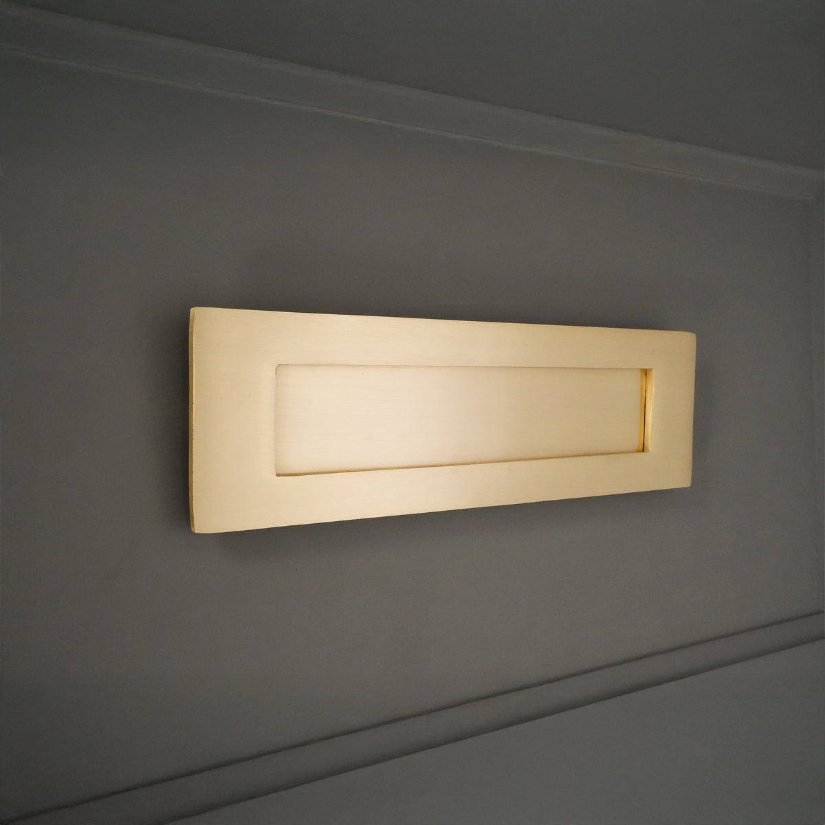 Victorian Letter Plate 250mm Satin Brass