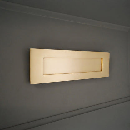 Victorian Letter Plate 250mm Satin Brass