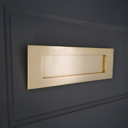 Victorian Letter Plate 300mm Polished Brass