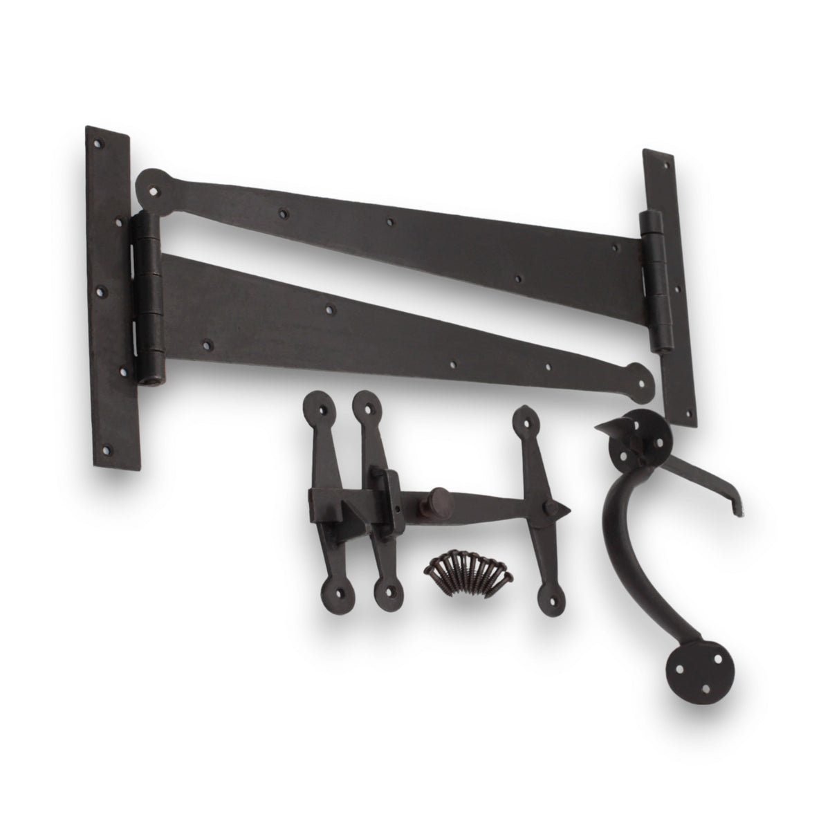 Heavy Duty Handforged Door Hardware Kit Beeswax