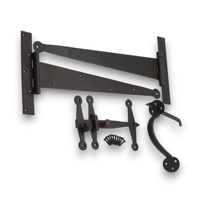 Heavy Duty Handforged Door Hardware Kit Beeswax