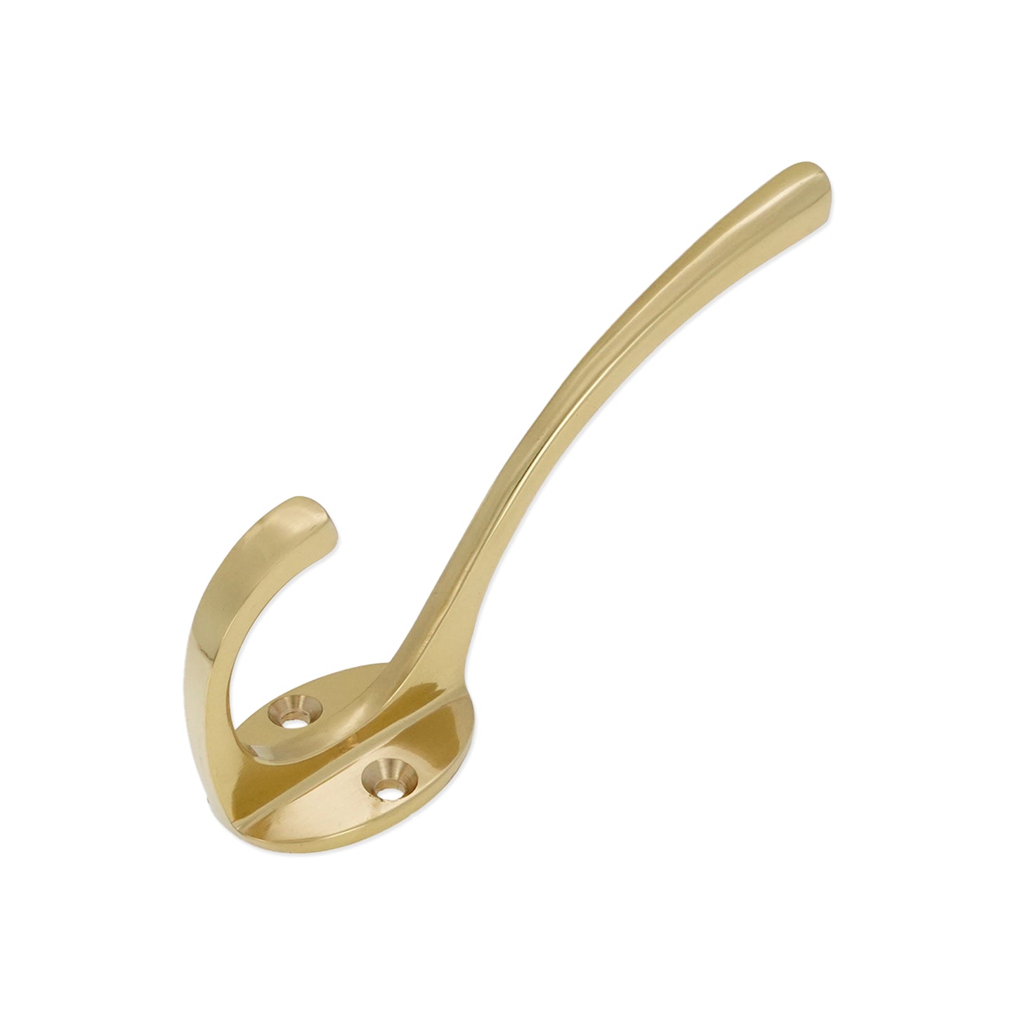 Victorian Coat Hook 115mm Polished Brass