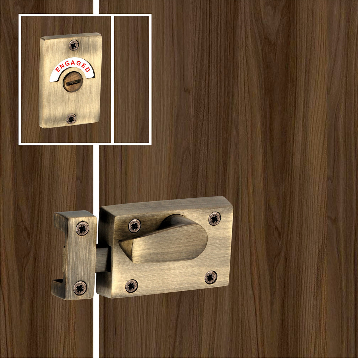 Indicator Bolt Latch Antique Brass