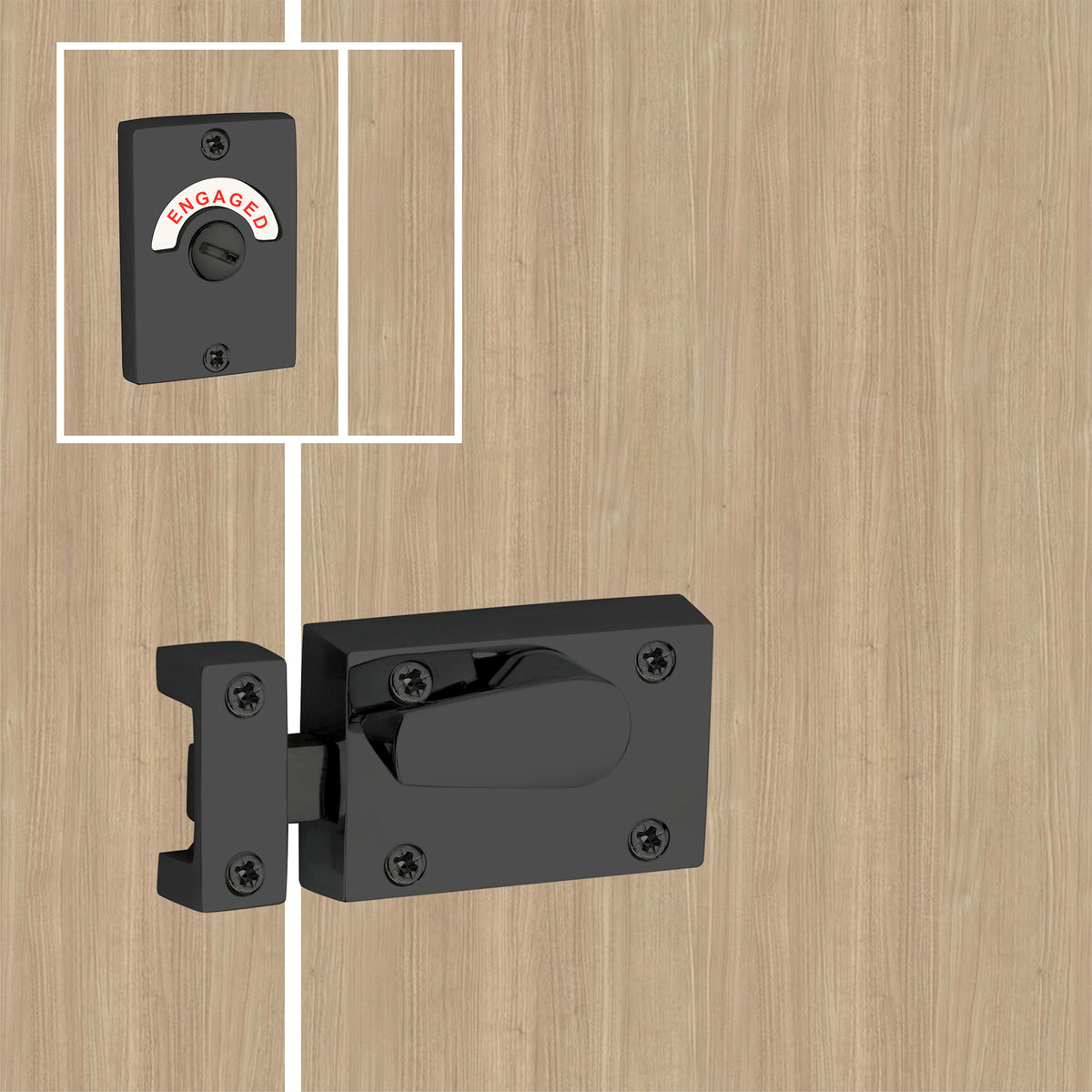 Indicator Bolt Latch Matt Black