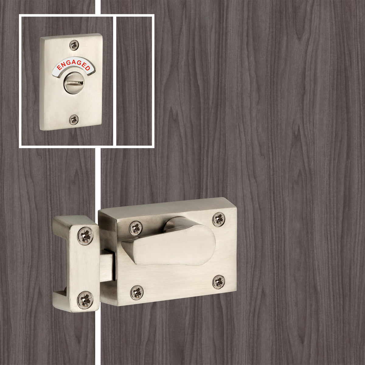 Indicator Bolt Latch Satin Nickel
